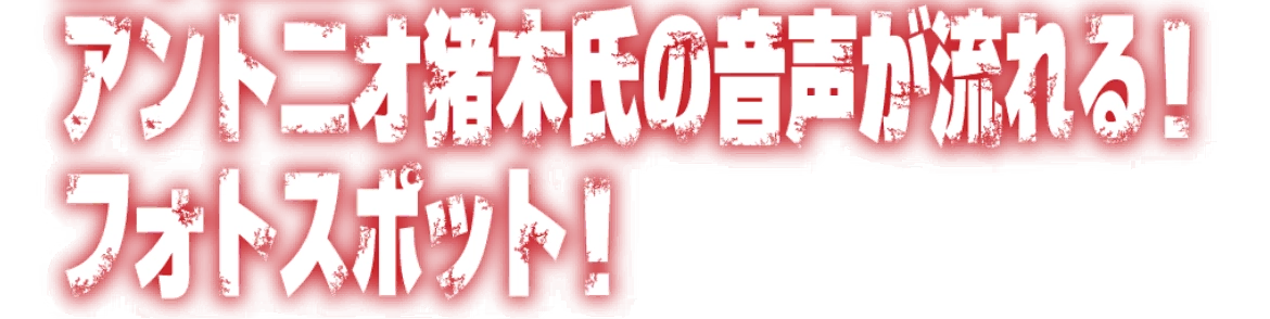 豪華景品が当たる アントニオ猪木氏の音声が流れる！フォットスポット！